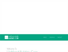Tablet Screenshot of highlandbuilderscorp.com